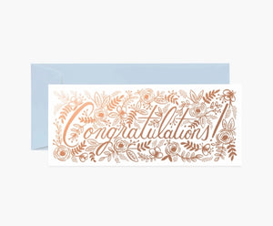 RIFLE PAPER Co. - Champagne Floral Congratulations No. 10 Card - Smidapaper Ikigai Shop
