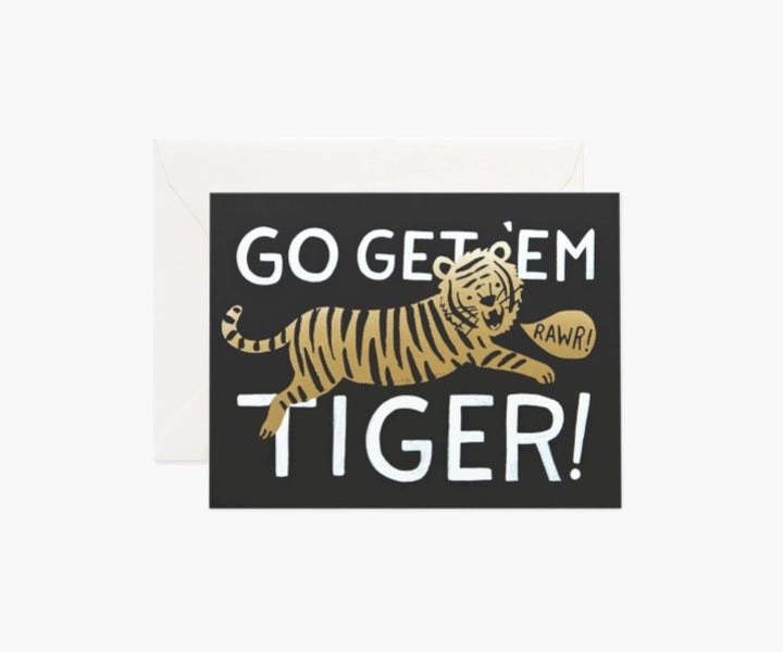 RIFLE PAPER Co. - Go Get 'Em Tiger Card - Smidapaper Ikigai Shop