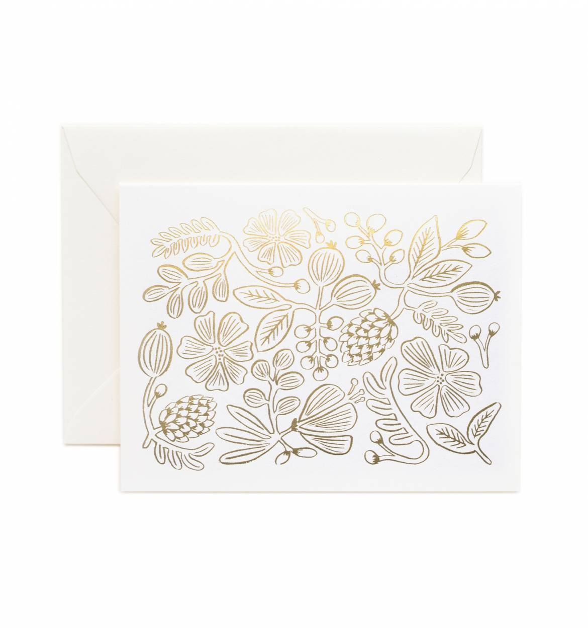 RIFLE PAPER Co. - Gold Botanical Card - Smidapaper Ikigai Shop
