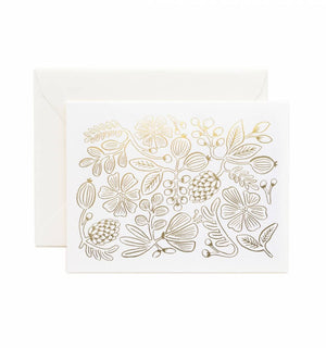 RIFLE PAPER Co. - Gold Botanical Card - Smidapaper Ikigai Shop