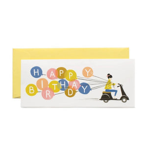 RIFLE PAPER Co. - Happy Birthday Scooter No. 10 Card - Smidapaper Ikigai Shop