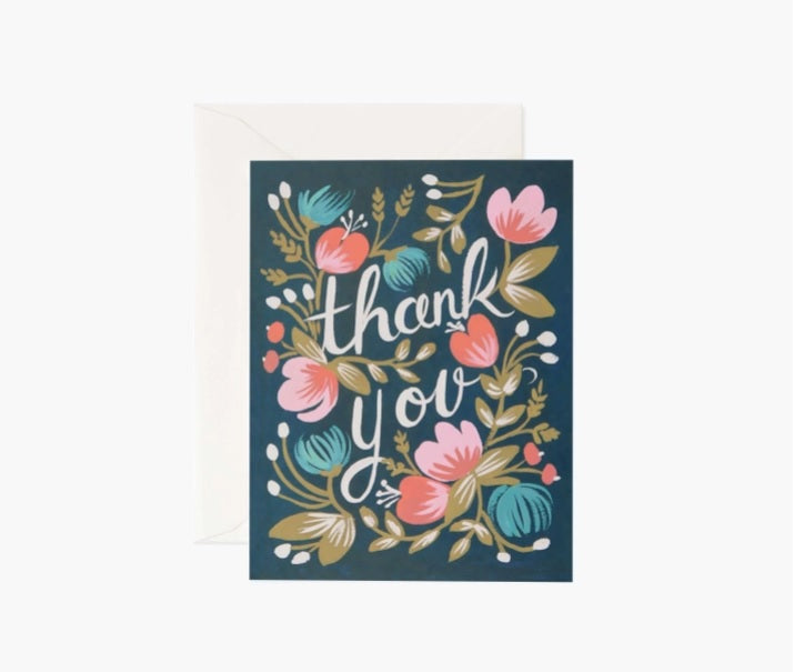 RIFLE PAPER Co. - Midnight Garden Thank You Card - Smidapaper Ikigai Shop