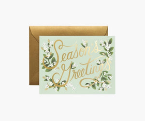 RIFLE PAPER Co. - Mistletoe Season's Greetings Card - Smidapaper Ikigai Shop