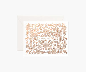 RIFLE PAPER Co. - Rose Gold Thank You Card - Smidapaper Ikigai Shop