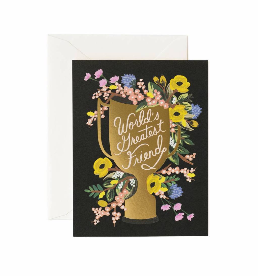 RIFLE PAPER Co. - World's Greatest Friend Card - Smidapaper Ikigai Shop
