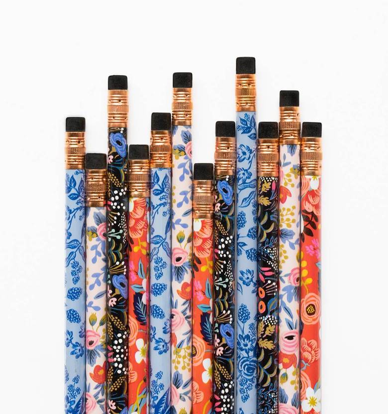 Rifle Paper Co. Floral Writing Pencils (Set of 12) - Smidapaper Ikigai Shop