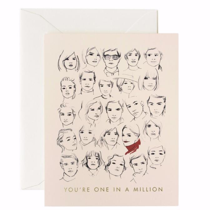 RIFLE PAPER Co. - You're One In A Million Card - Smidapaper Ikigai Shop