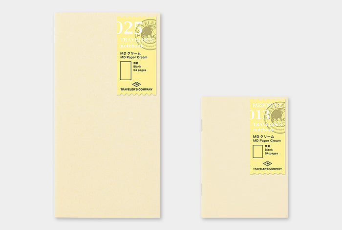 Traveler's Notebook Refill - Regular Size - 025 MD Paper Cream - Smidapaper Ikigai Shop