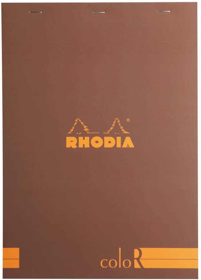 Rhodia - No. 18 Top Staplebound Premium Lined Notepad Chocolate - Smidapaper Ikigai Shop