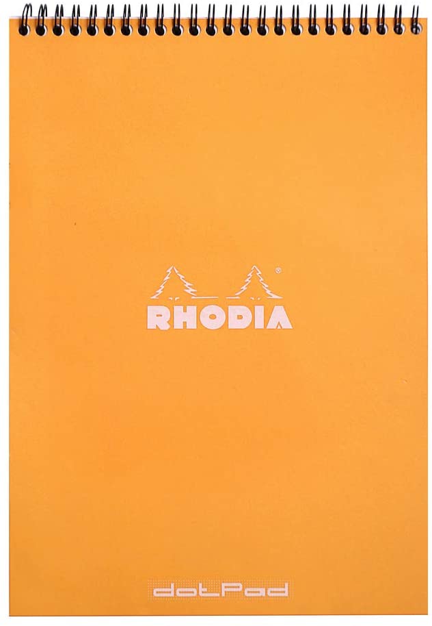 Rhodia - No. 18 Ringbound Dot Pad - Orange - Smidapaper Ikigai Shop