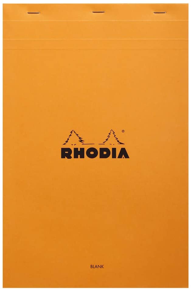 Rhodia - No. 19 Staplebound Blank Pad - Orange - Smidapaper Ikigai Shop