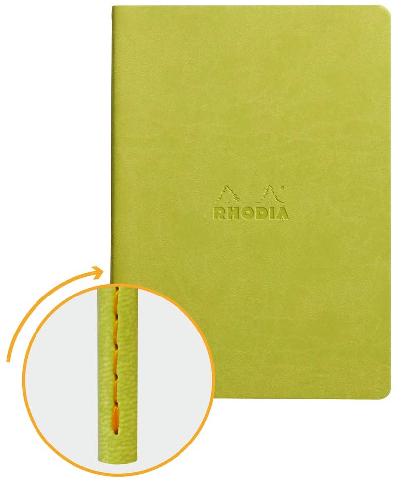 Rhodia - Sewn Spine Rhodiarama Dot Grid Notebook - Anise Green - Smidapaper Ikigai Shop