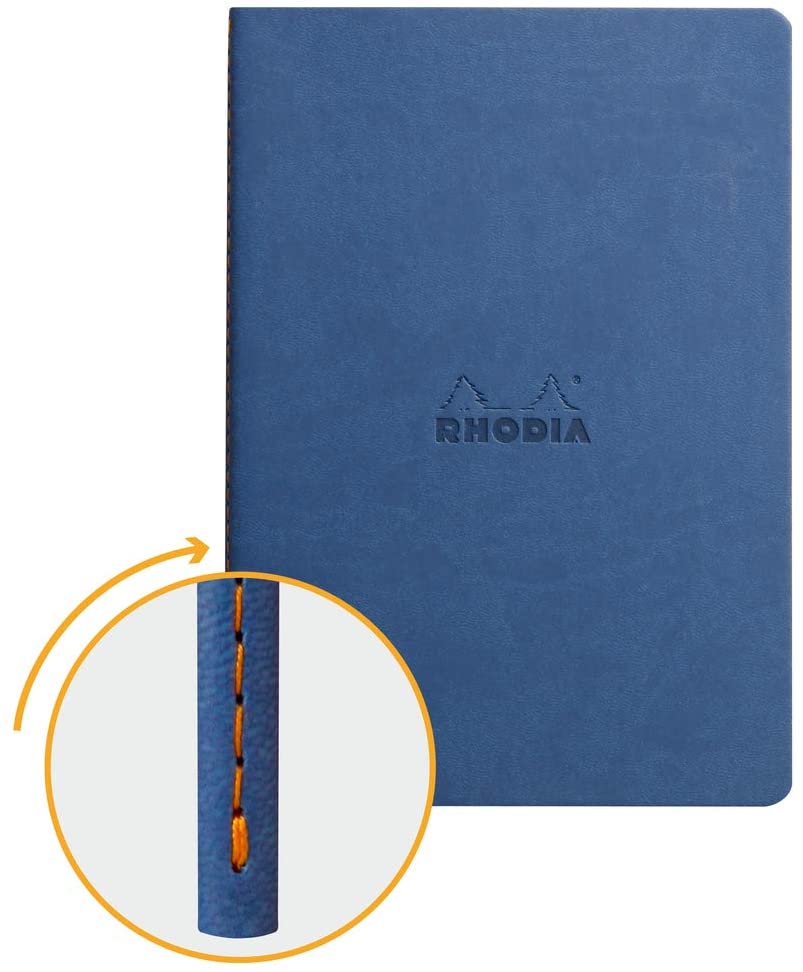 Rhodia - Sewn Spine Rhodiarama Dot Grid Notebook - Sapphire - Smidapaper Ikigai Shop