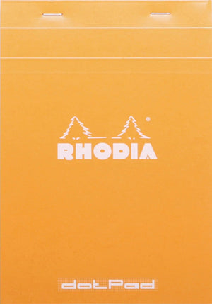 Rhodia - No 16 Top Staplebound Dot  Orange - Smidapaper Ikigai Shop