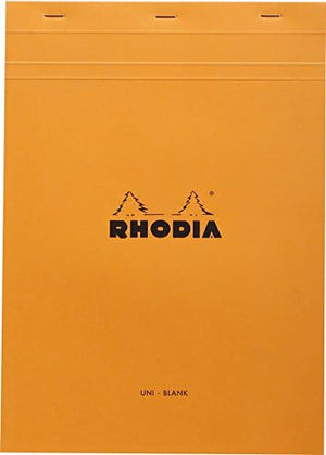 Rhodia - No 18 Top Staplebound Plain Orange - Smidapaper Ikigai Shop