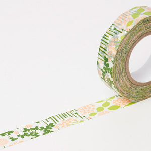 Classiky Little Garden Green Washi Tape (15mm x 15m) - Smidapaper Ikigai Shop