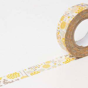 Classiky Little Garden Beige Washi Tape (15mm x 15m) - Smidapaper Ikigai Shop