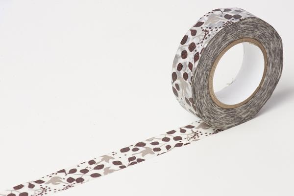 Classiky Message Bird Brown Washi Tape (15mm x 15m) - Smidapaper Ikigai Shop