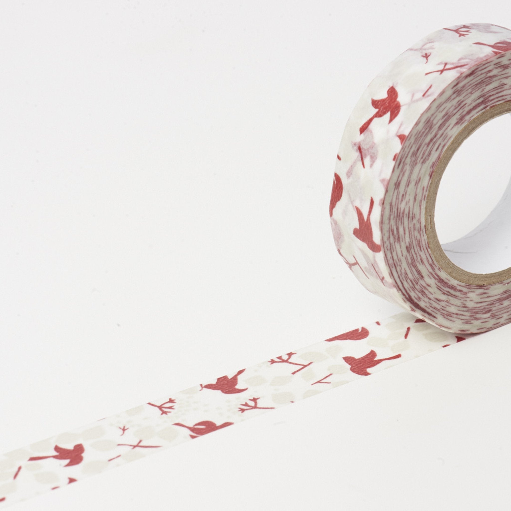Classiky Message Bird Rouge Washi Tape (15mm x 15m) - Smidapaper Ikigai Shop