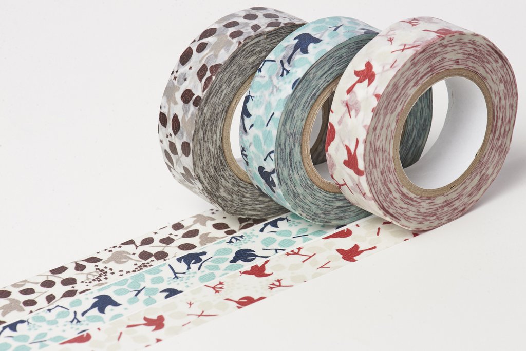 Classiky Message Bird Rouge Washi Tape (15mm x 15m) - Smidapaper Ikigai Shop