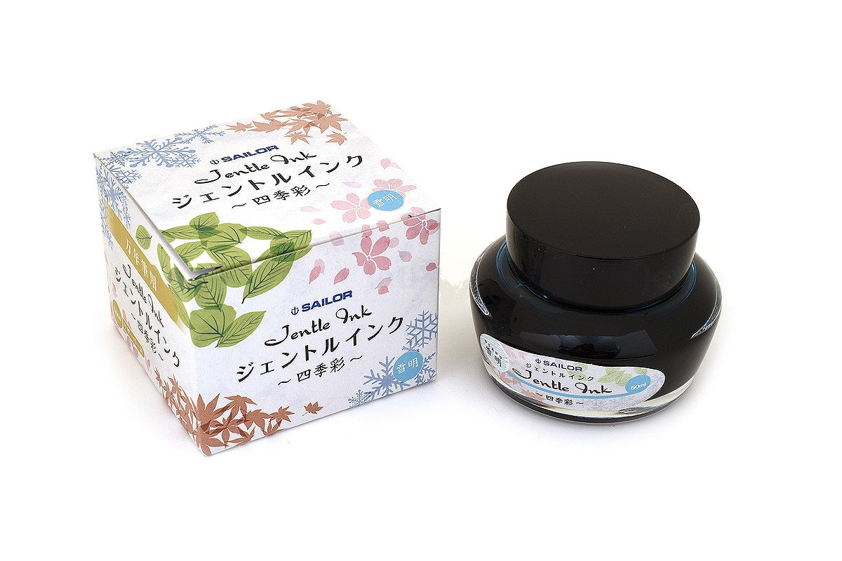 Sailor Jentle 50ml Ink - Yuki-Akari (Snow-Light Blue) - Smidapaper Ikigai Shop