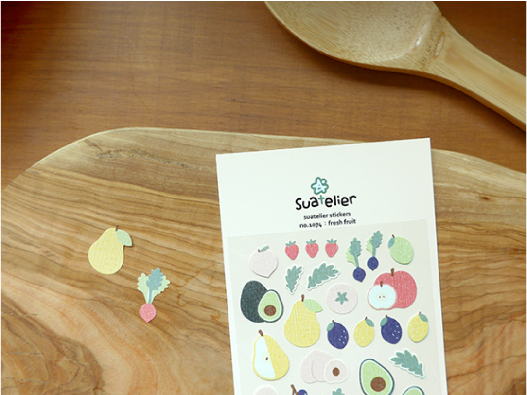 Suatelier Fresh Fruits Stickers - Smidapaper Ikigai Shop