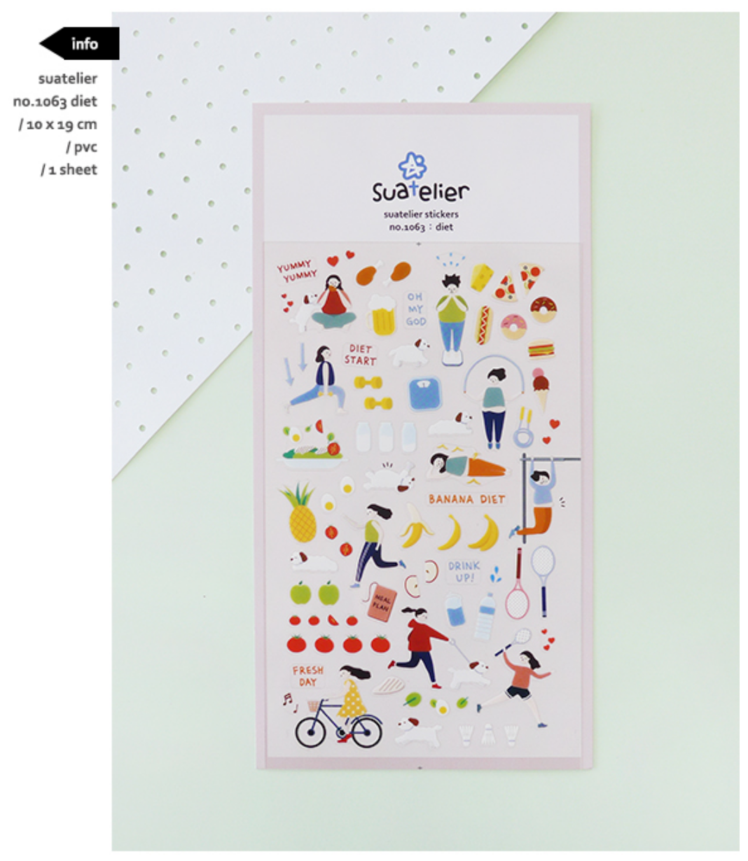 Suatelier Diet Stickers - Smidapaper Ikigai Shop