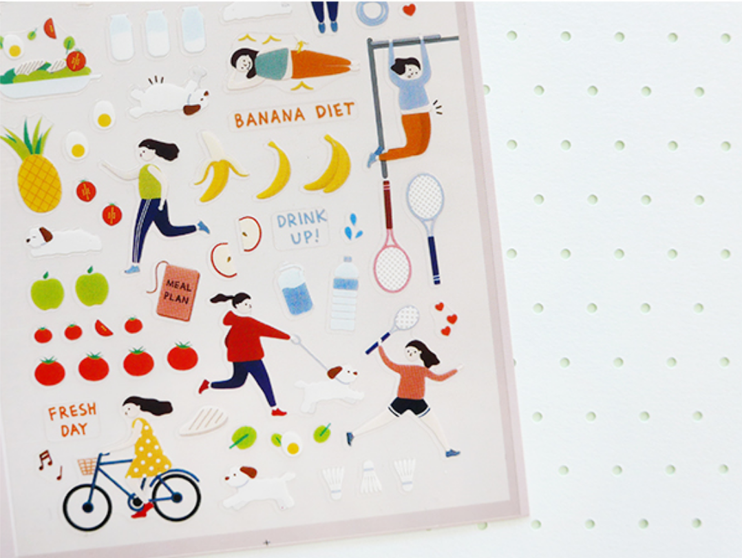 Suatelier Diet Stickers - Smidapaper Ikigai Shop
