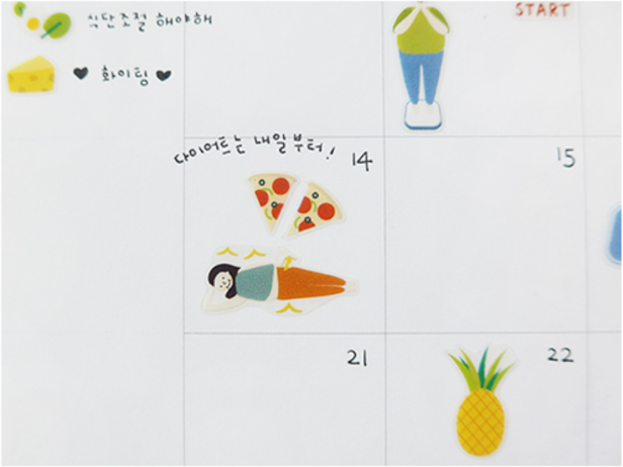 Suatelier Diet Stickers - Smidapaper Ikigai Shop