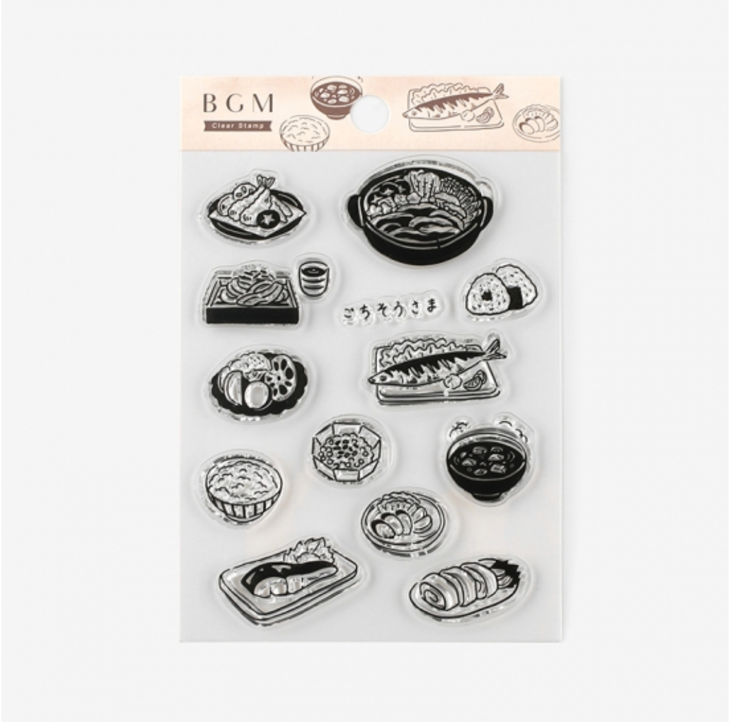 BGM Japanese Food Clear Stamp - Smidapaper Ikigai Shop