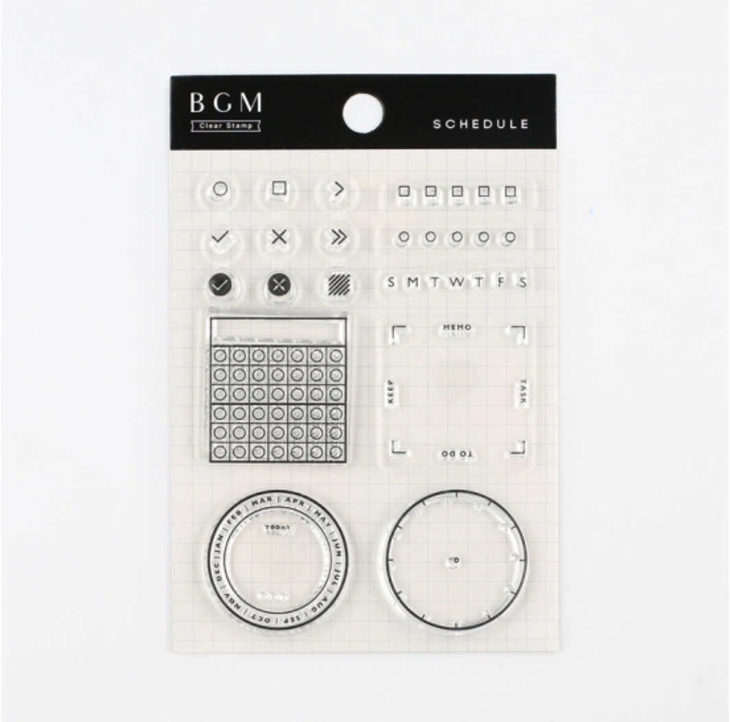 BGM Schedule Clear Stamp - Smidapaper Ikigai Shop