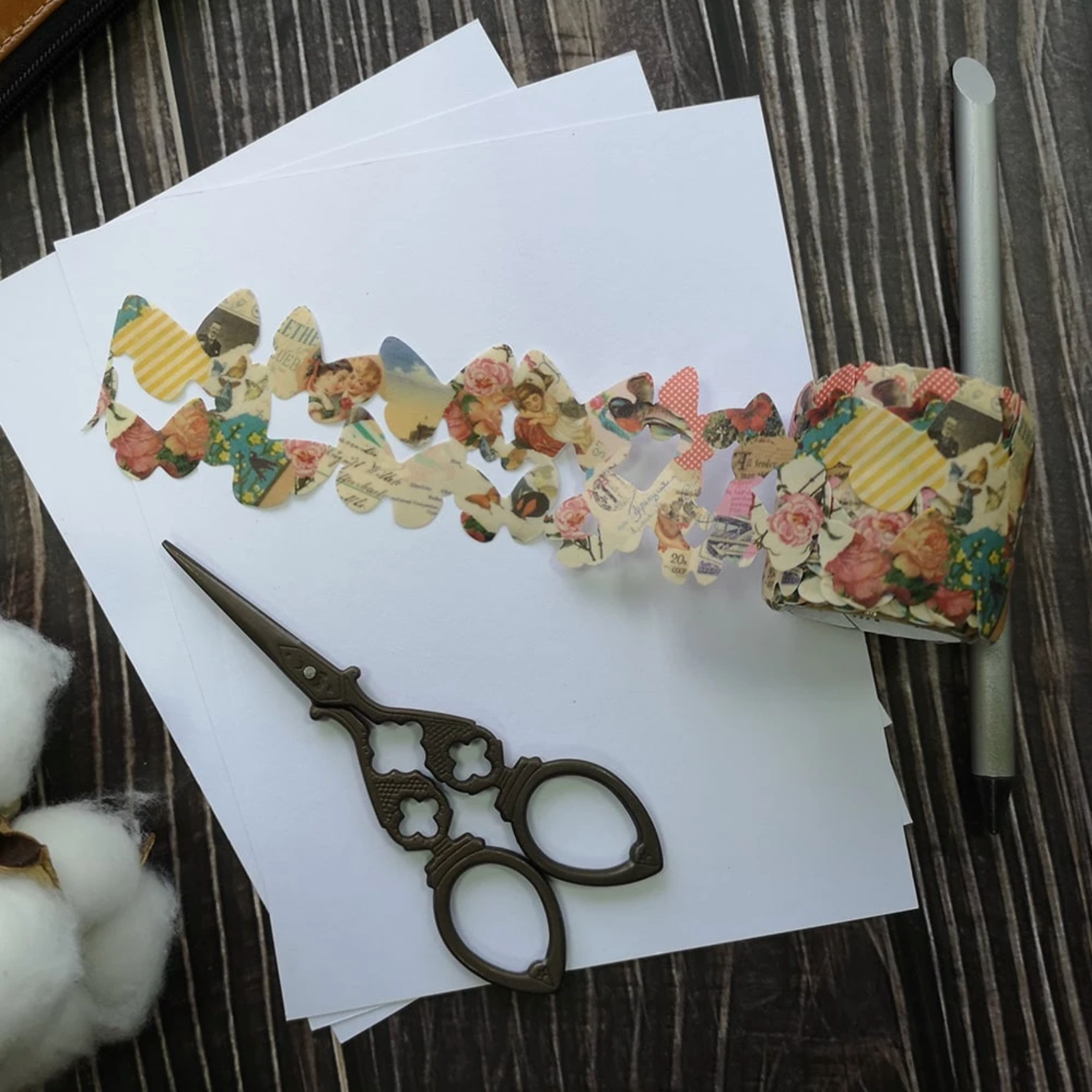 MT Fab Retro Paper Butterfly Washi Tape MTKT1P09 - Smidapaper Ikigai Shop