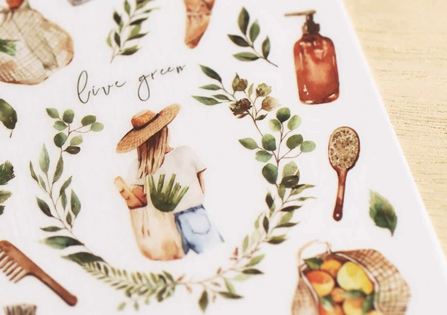 MU Print-On Stickers-115 Live, Grow - Smidapaper Ikigai Shop