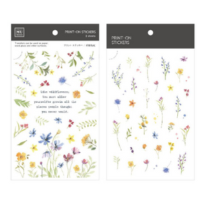 MU Print-On Stickers-121 Like Wildflowers - Smidapaper Ikigai Shop