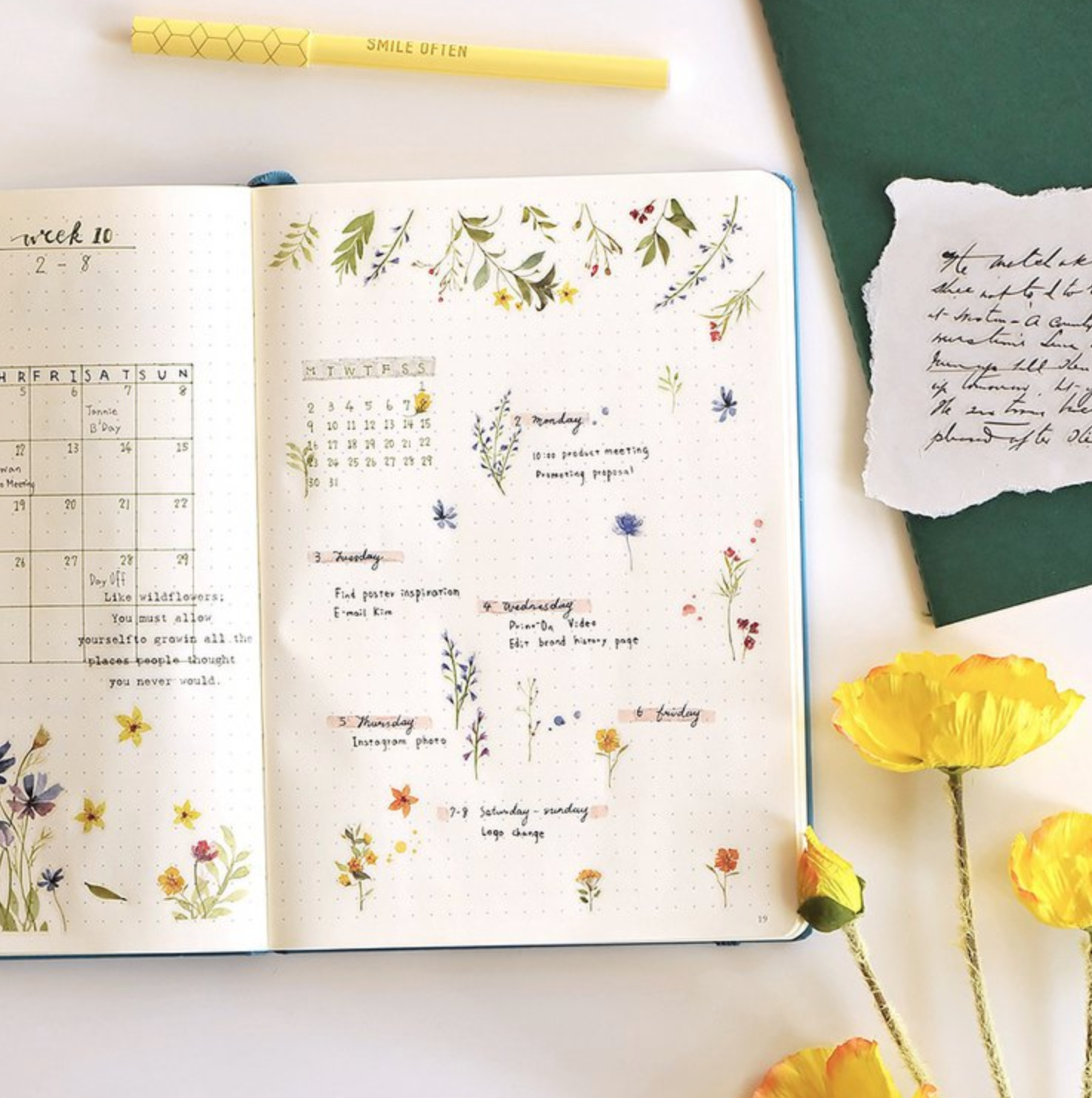 MU Print-On Stickers-121 Like Wildflowers - Smidapaper Ikigai Shop