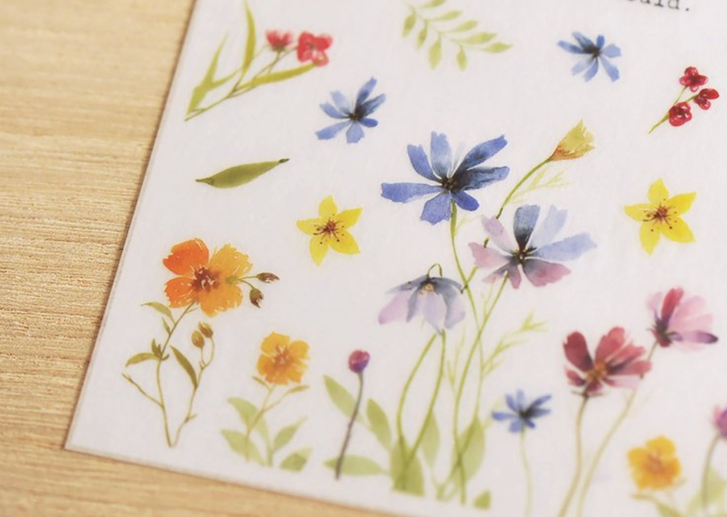 MU Print-On Stickers-121 Like Wildflowers - Smidapaper Ikigai Shop