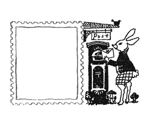 Wonderland: Rabbit Emil and a Letter Stamp - Smidapaper Ikigai Shop
