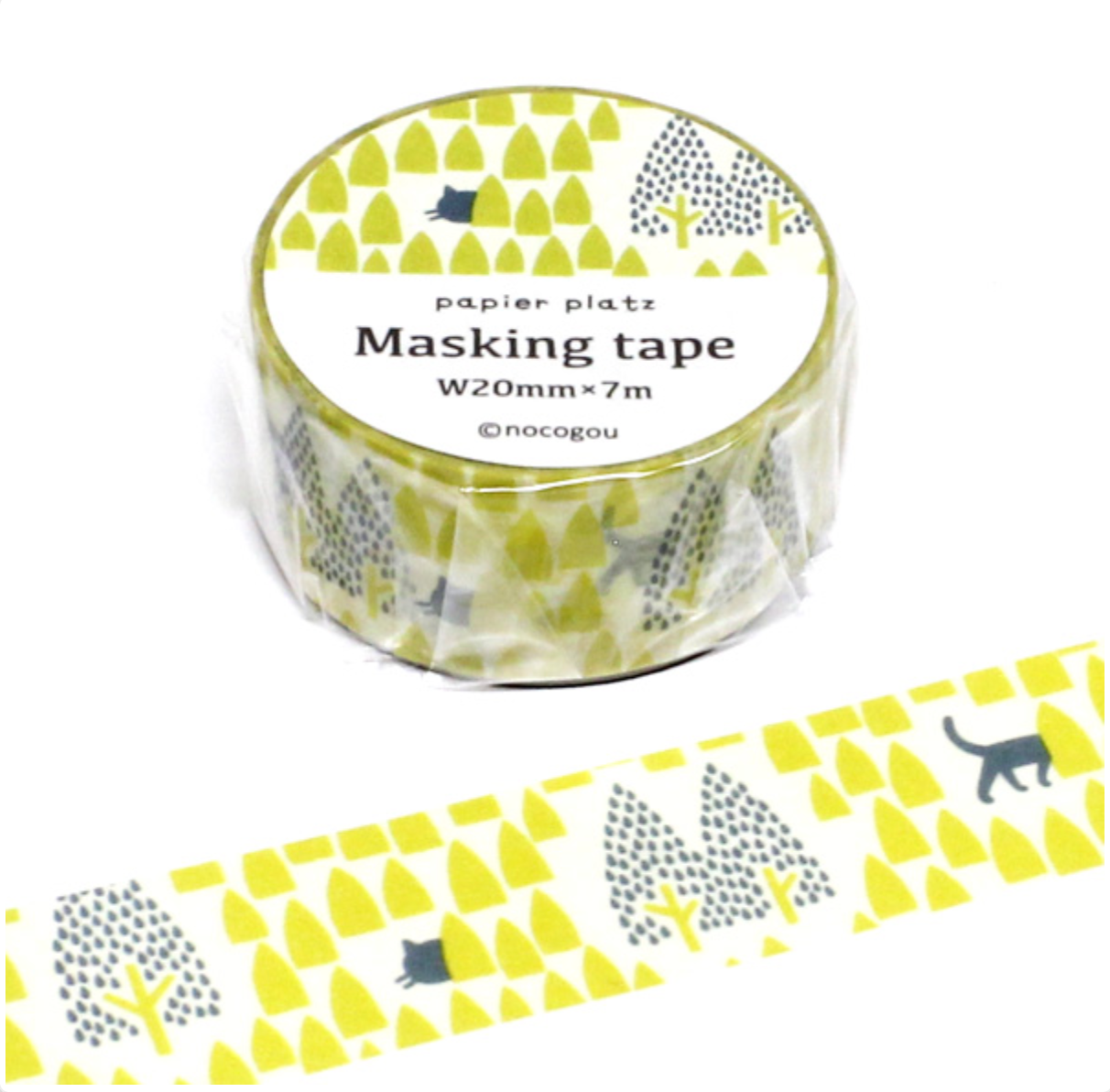 Papier Platz Washi Tape - Cat in a Forest - Smidapaper Ikigai Shop
