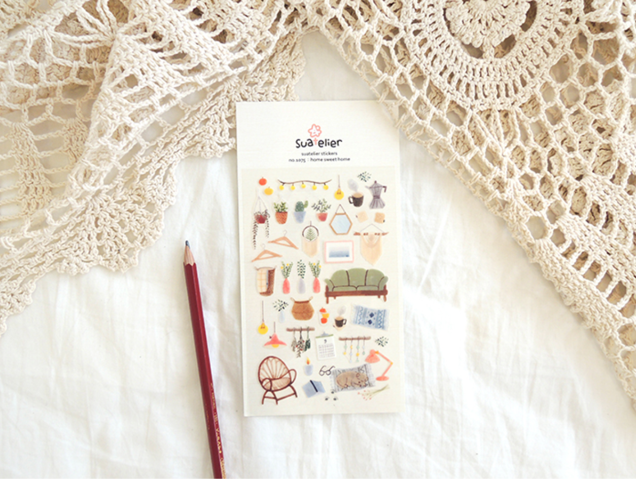 Suatelier Home Sweet Home Stickers - Smidapaper Ikigai Shop