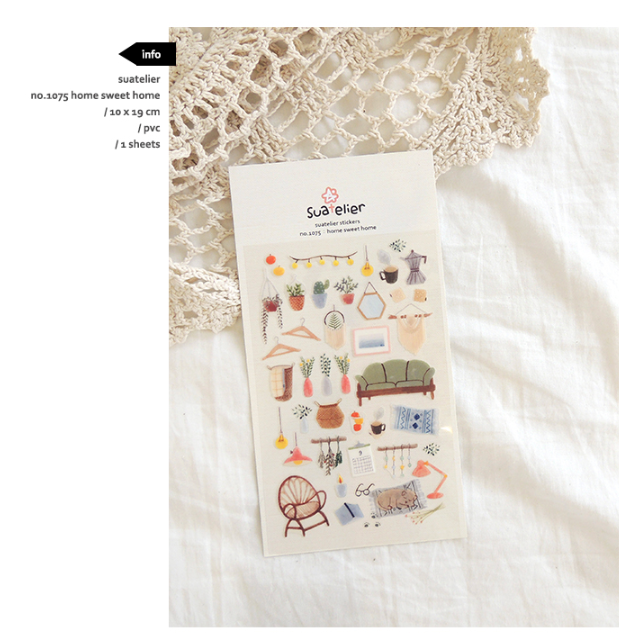 Suatelier Home Sweet Home Stickers - Smidapaper Ikigai Shop