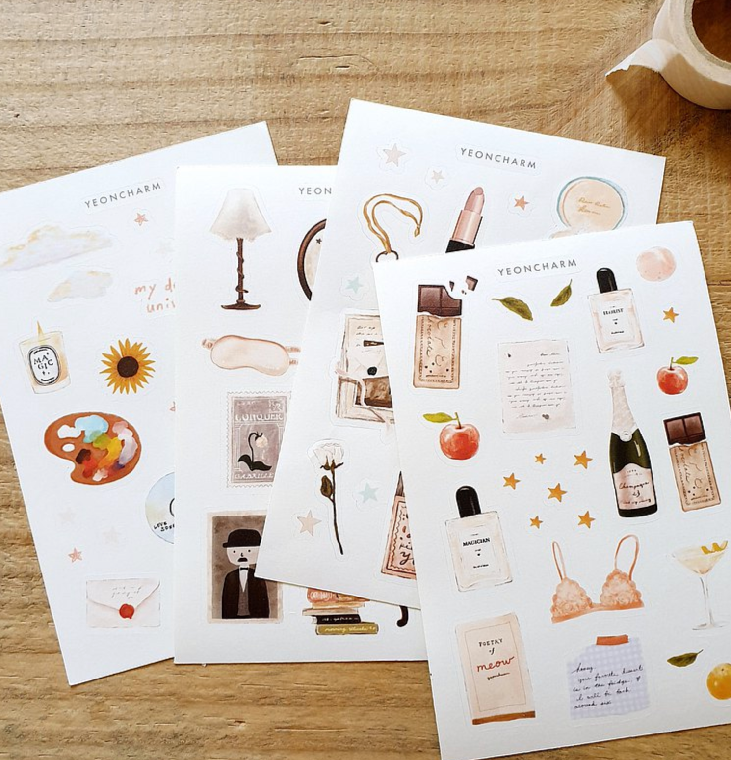 Yeoncharm Chamber Sticker Sheet - Smidapaper Ikigai Shop