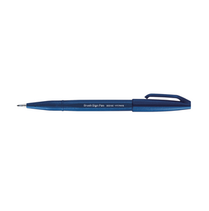 Pentel - Fude Touch Brush Sign Pen - Blue Black - Smidapaper Ikigai Shop