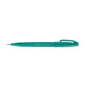Pentel - Fude Touch Brush Sign Pen - Turquoise Green - Smidapaper Ikigai Shop