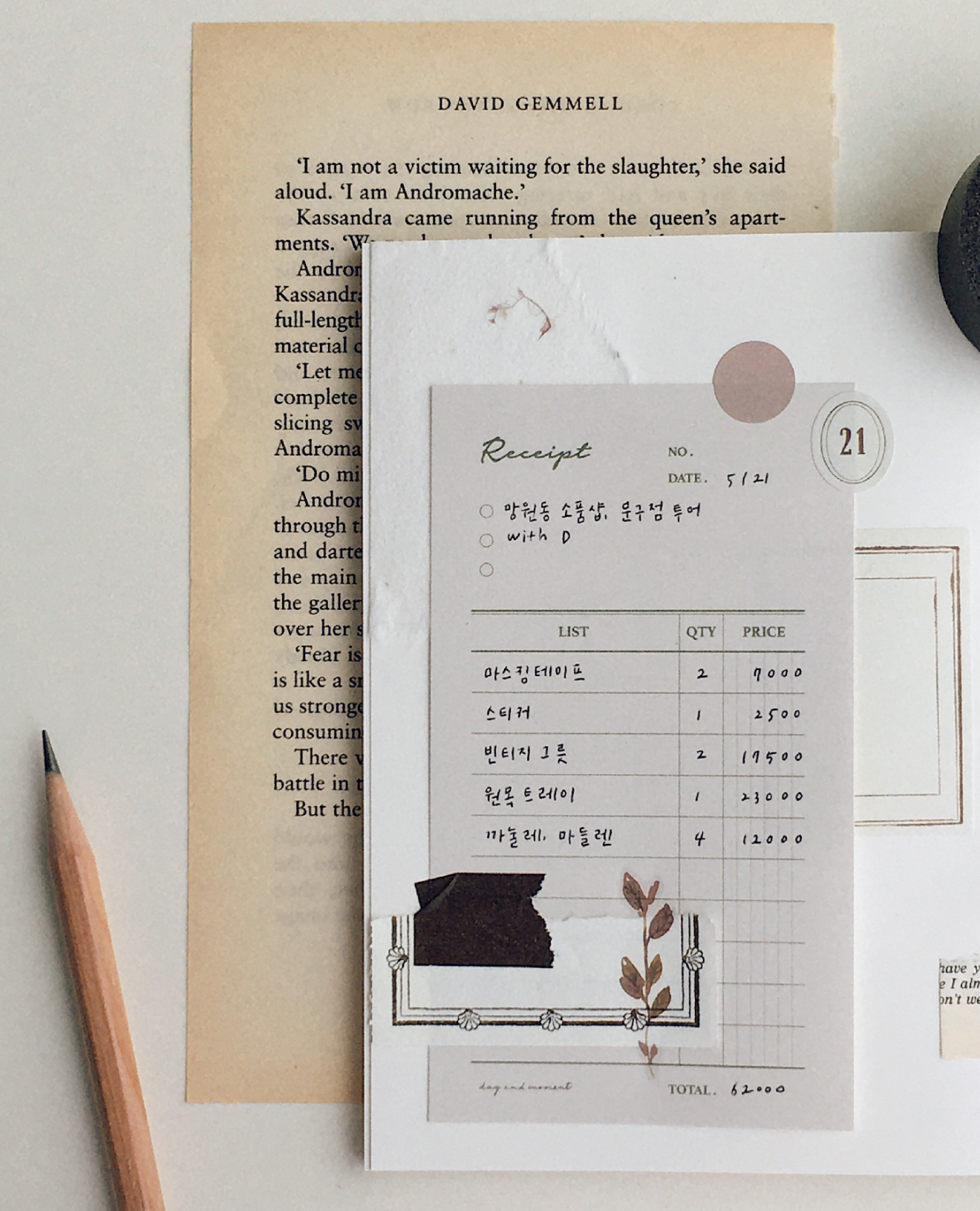 Day and Moment Receipt Memo Paper (Large) - Smidapaper Ikigai Shop