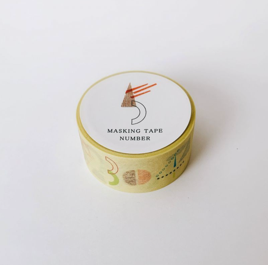Mizushima Washi Tape: Number - Smidapaper Ikigai Shop