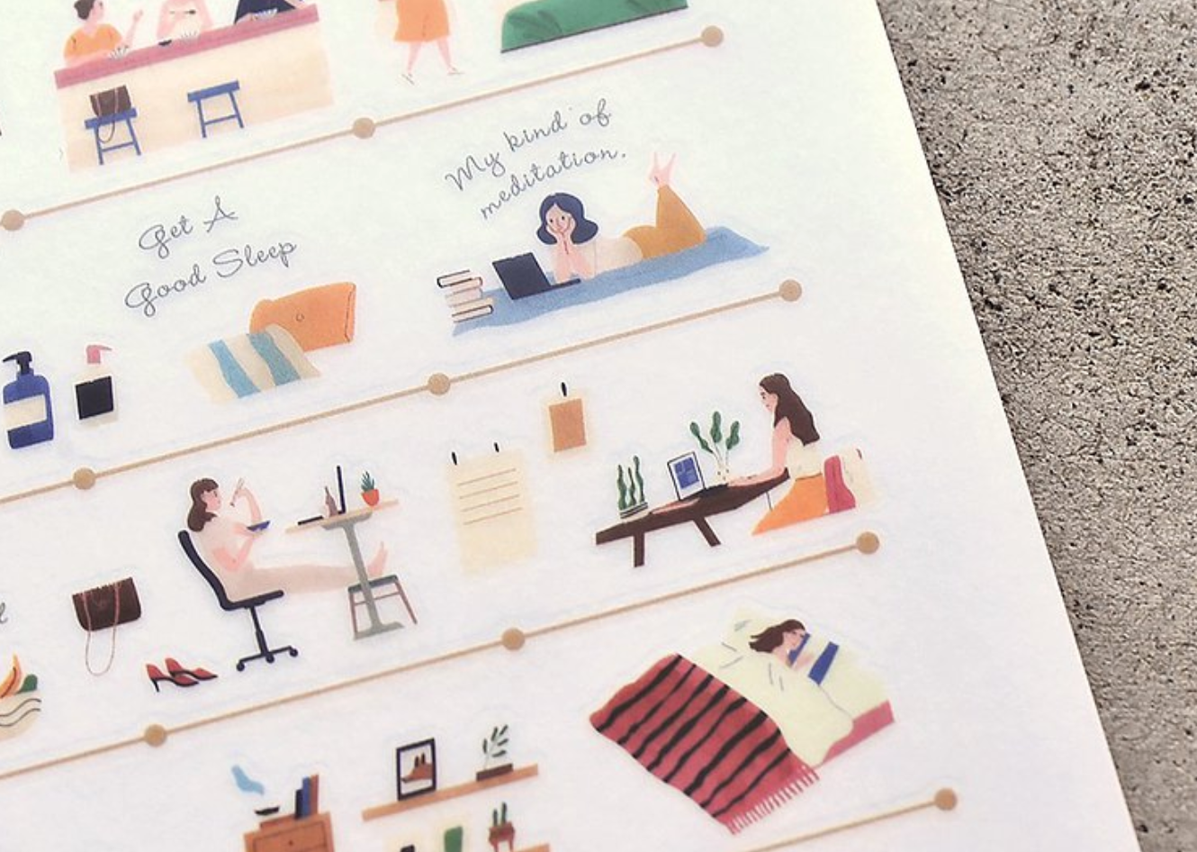 MU Print-On Stickers-135 Have a Cozy Day - Smidapaper Ikigai Shop