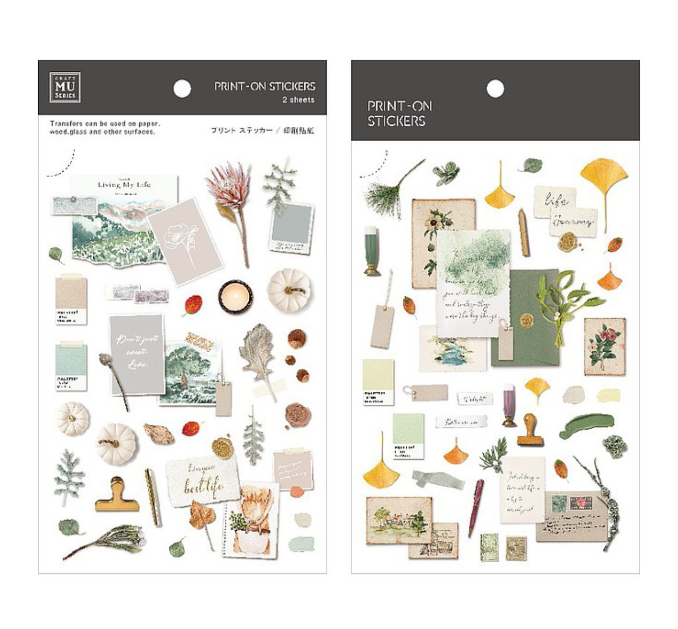 MU Print-On Stickers-138 Summer Mood Board - Smidapaper Ikigai Shop
