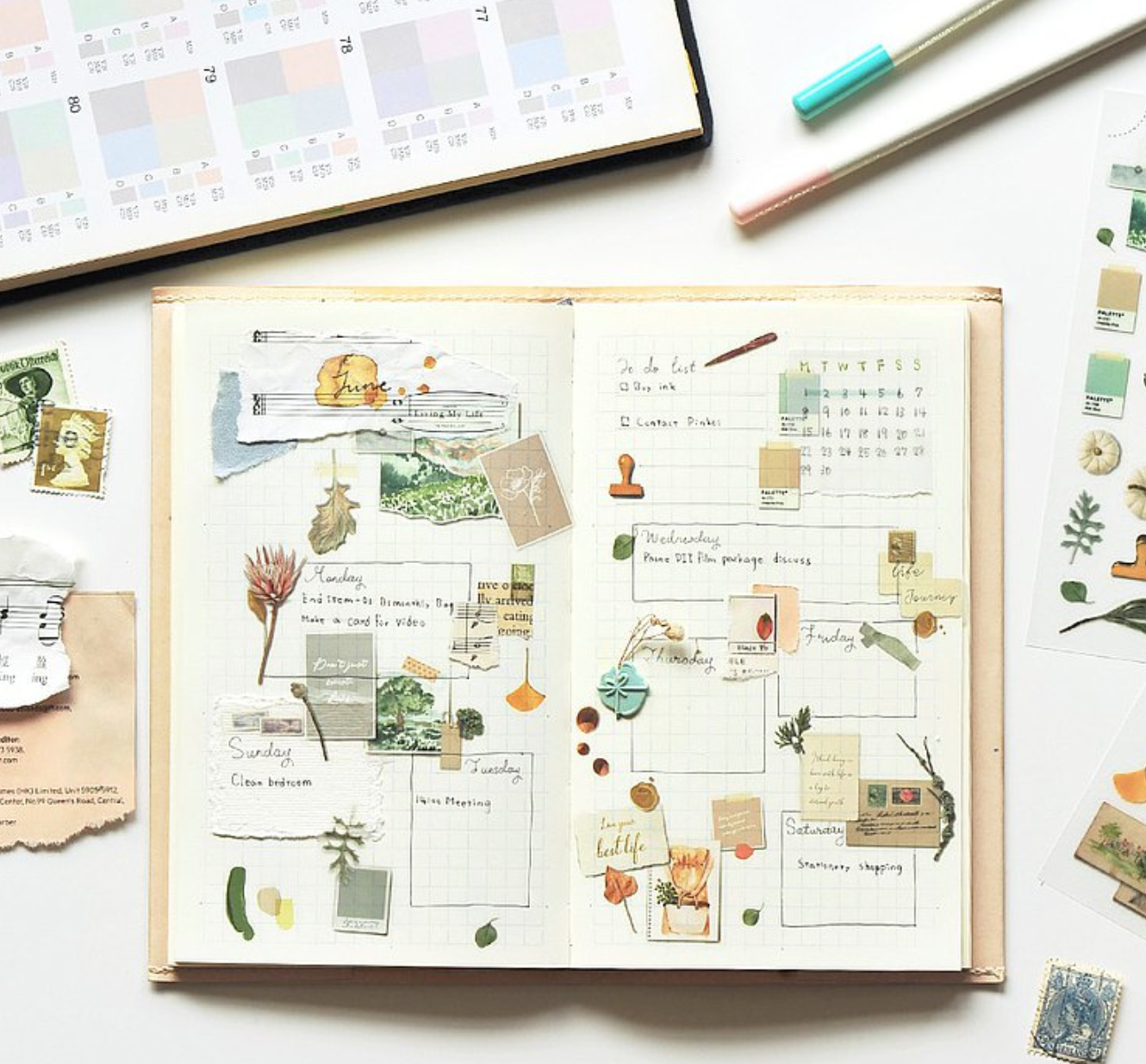 MU Print-On Stickers-138 Summer Mood Board - Smidapaper Ikigai Shop
