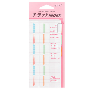 Midori Schedule Colourful Patterned Tab Stickers - Smidapaper Ikigai Shop
