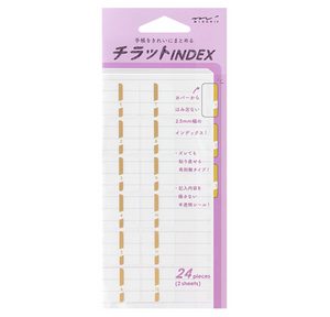 Midori Schedule Gold Tab Stickers - Smidapaper Ikigai Shop